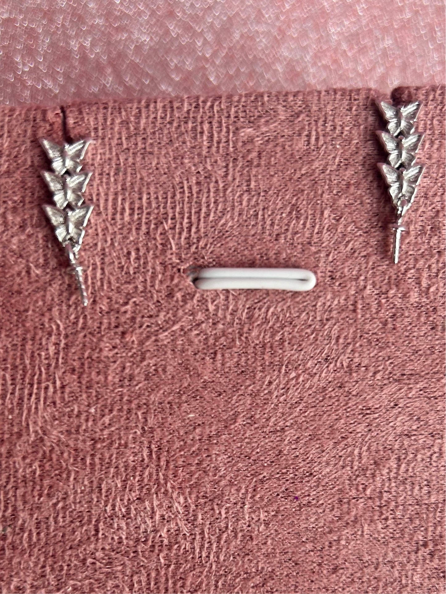 Sterling silver triple butterfly earrings