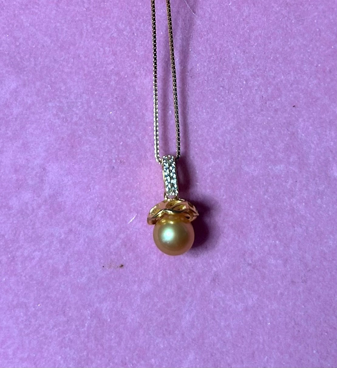 Sterling silver gold plated mount with cubic zirconia