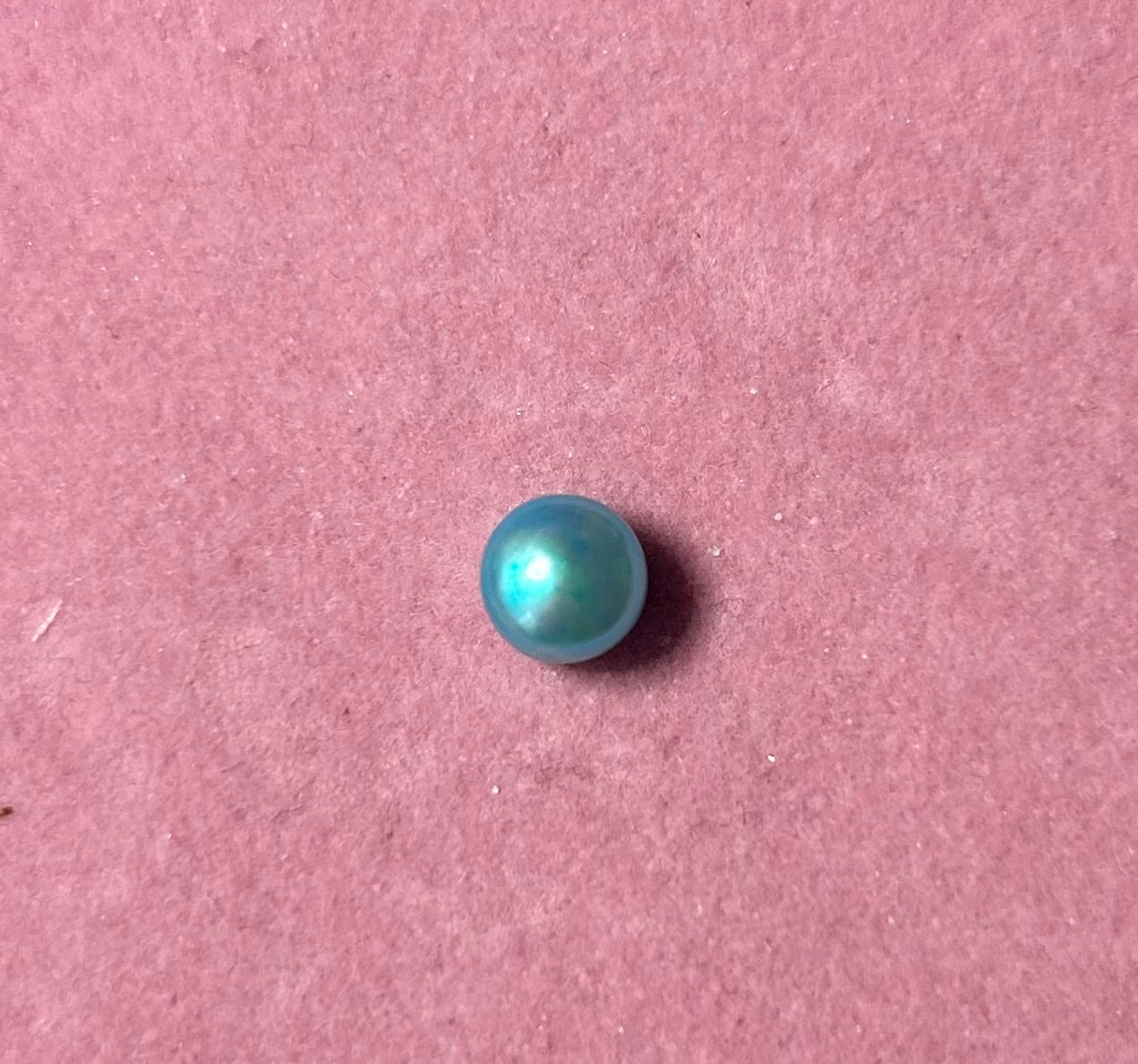 Ice blue 7mm button pearl