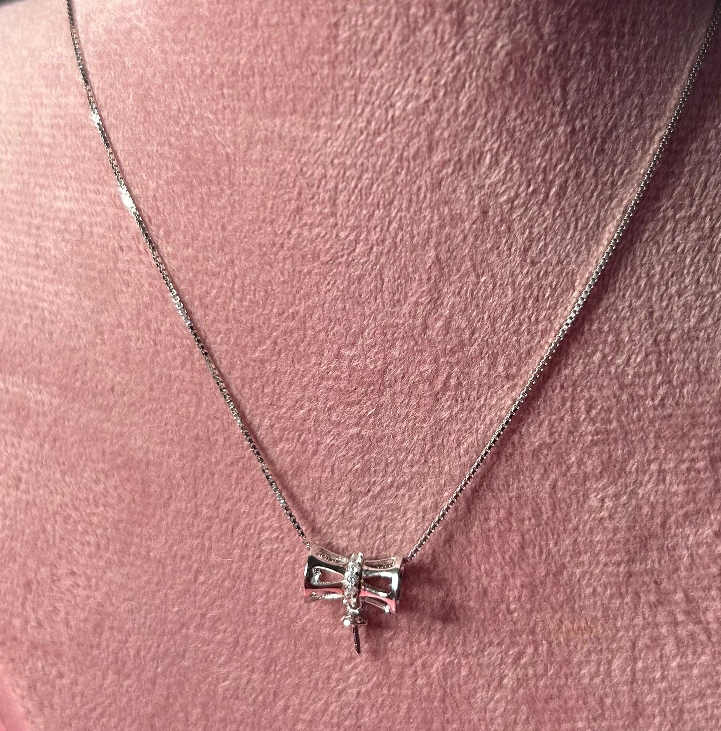 Sterling silver cubic zirconia pendant mount