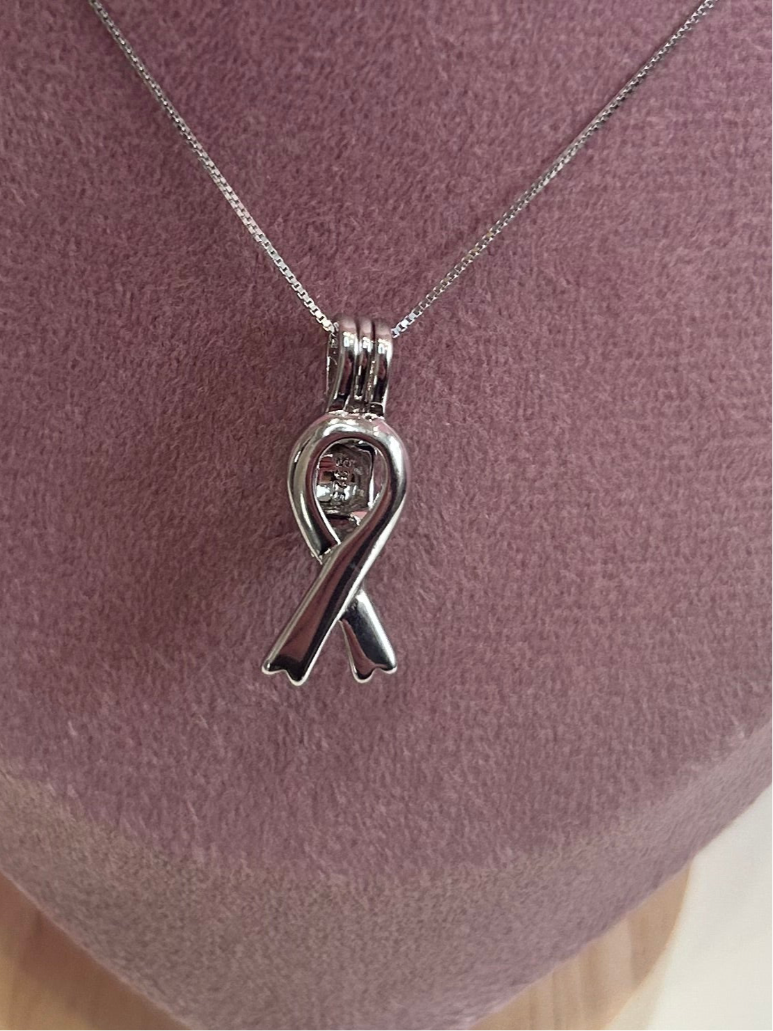 Sterling silver support ribbon cage