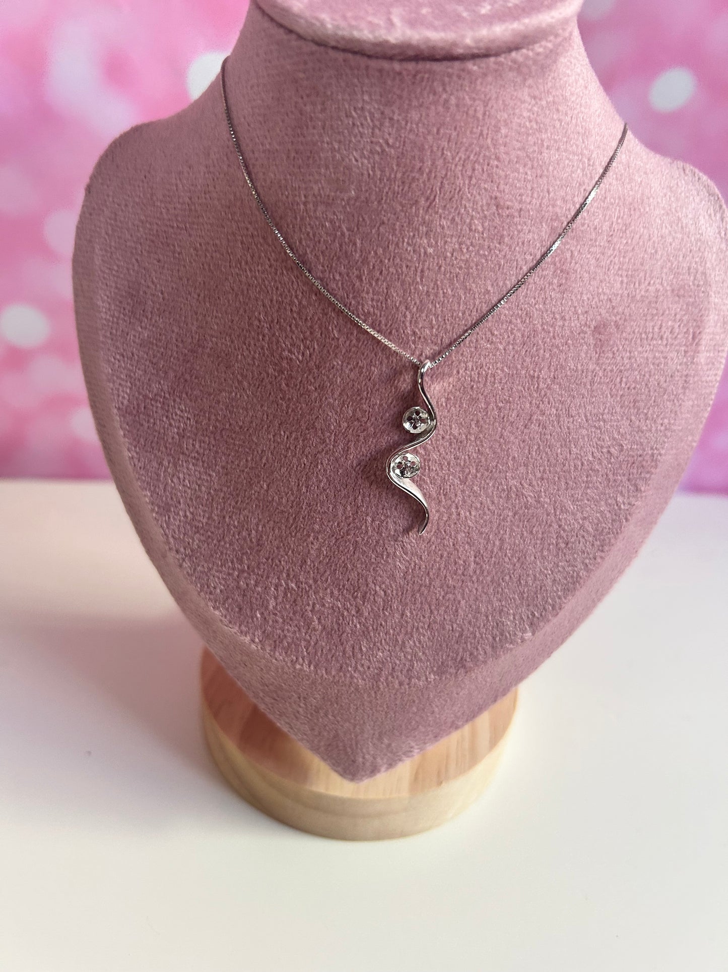 Sterling silver double pearl mount