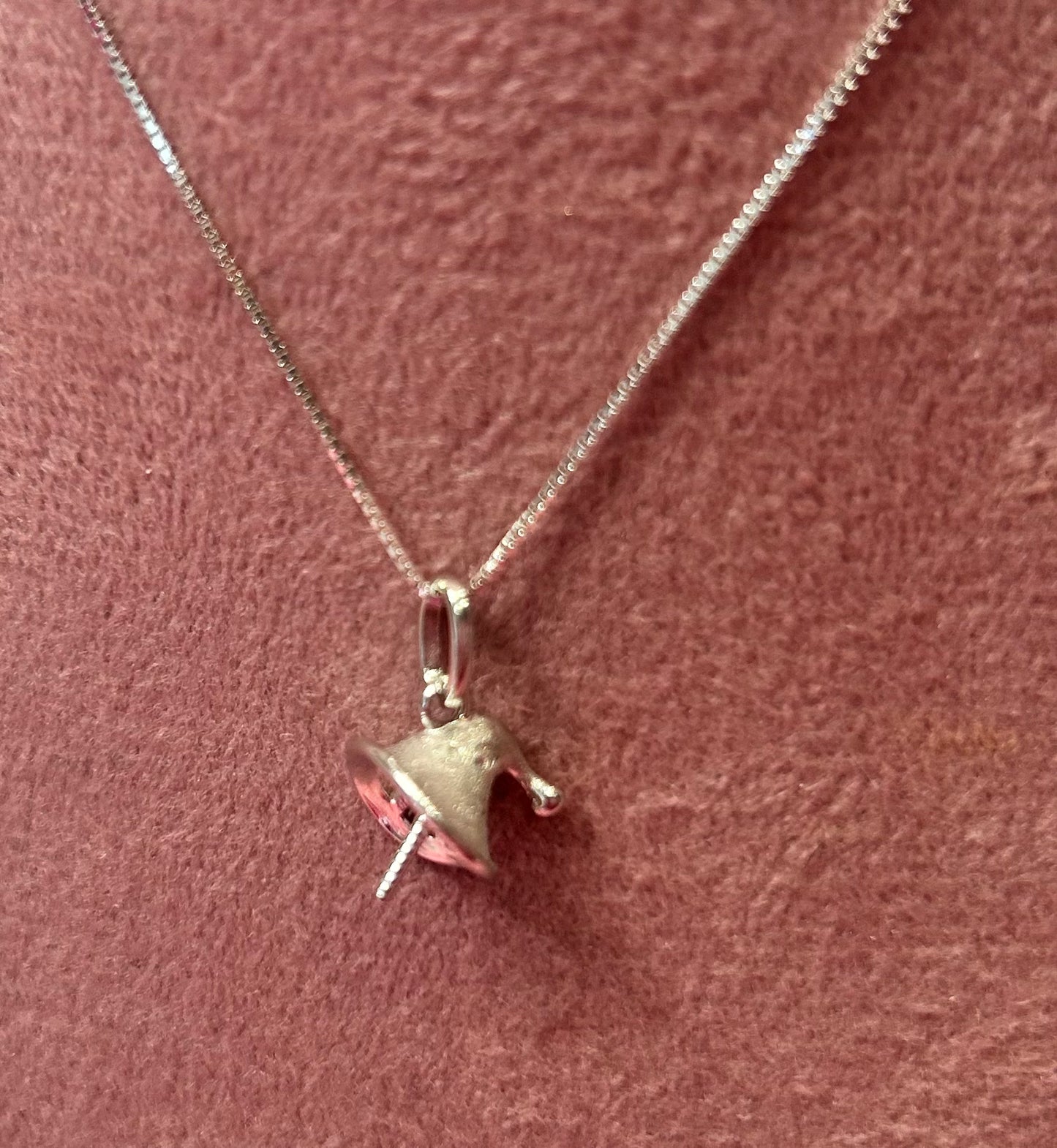 Sterling silver cubic zirconia Santa hat