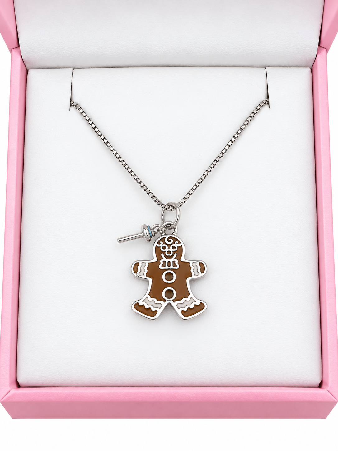 Sterling silver gingerbread man pendant