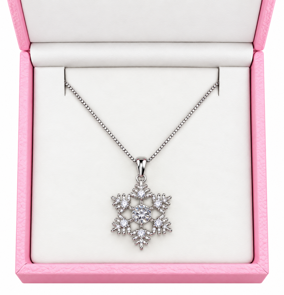 Sterling silver cubic zirconia snowflake mount