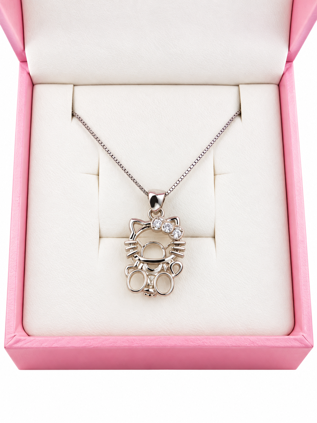 Sterling silver Kitty cage pendant