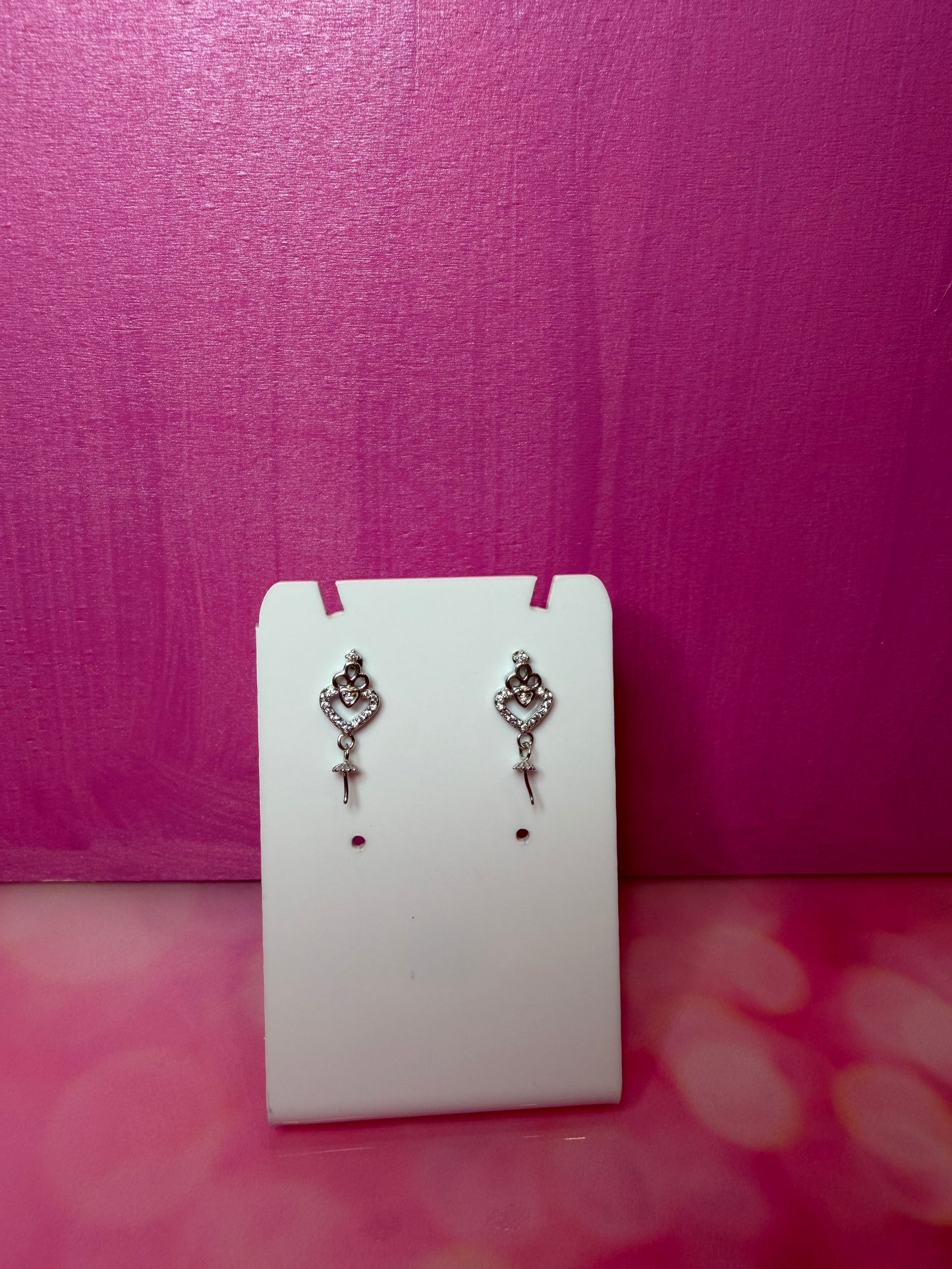 Sterling silver princess earrings