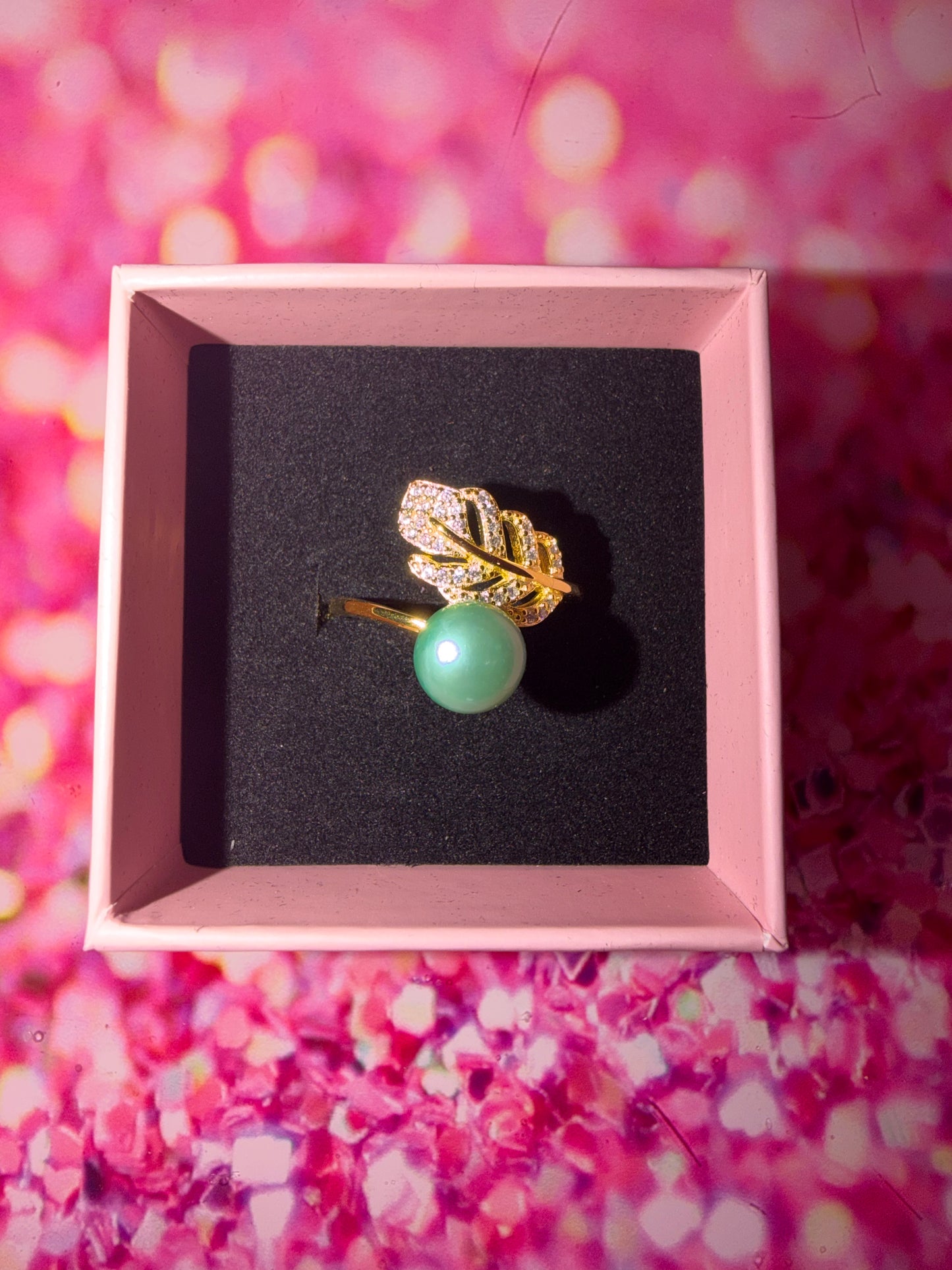 Sterling silver gold plated feather ring
