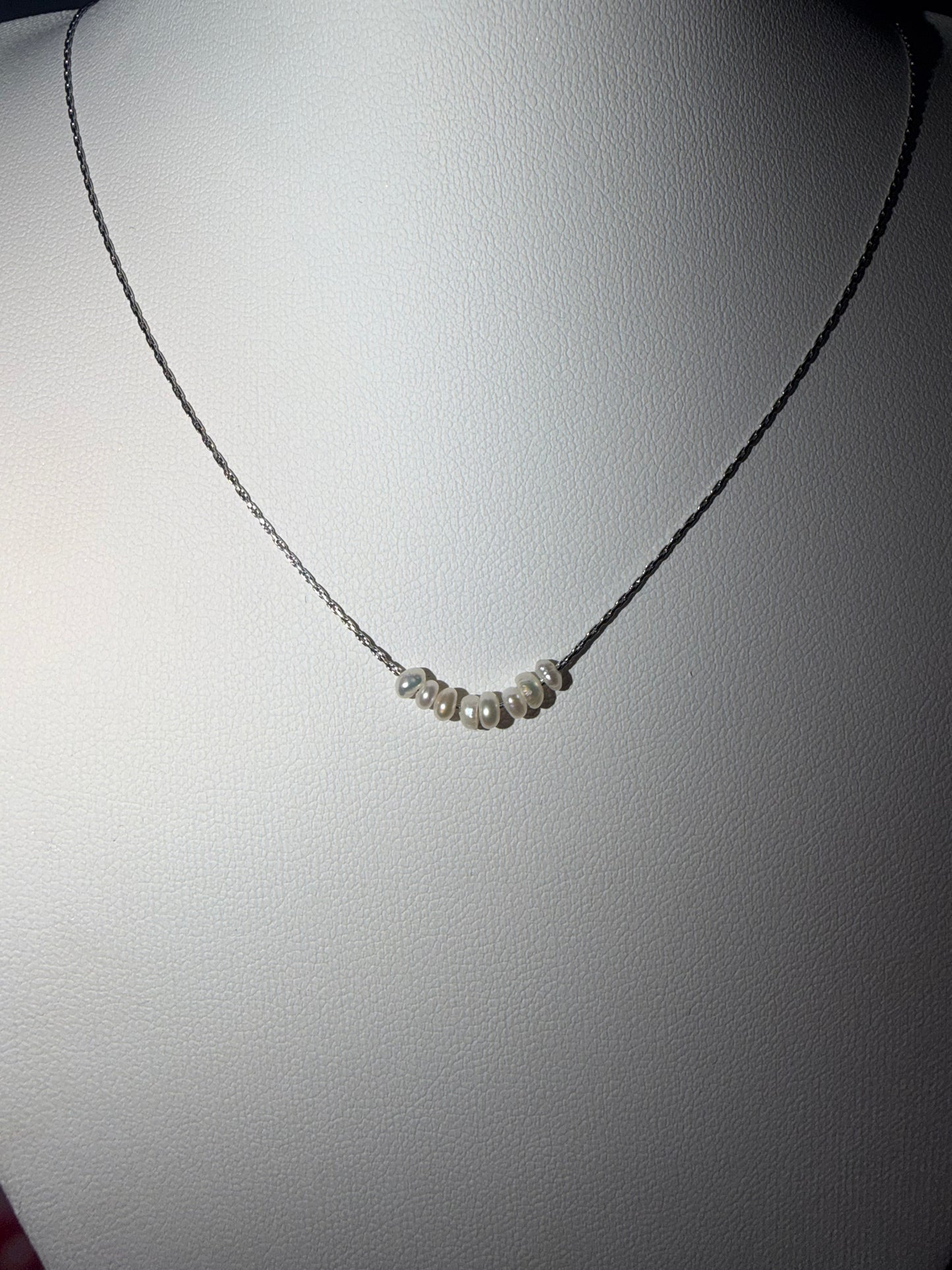 Petite Pearl 18k silver plated stainless steel necklace