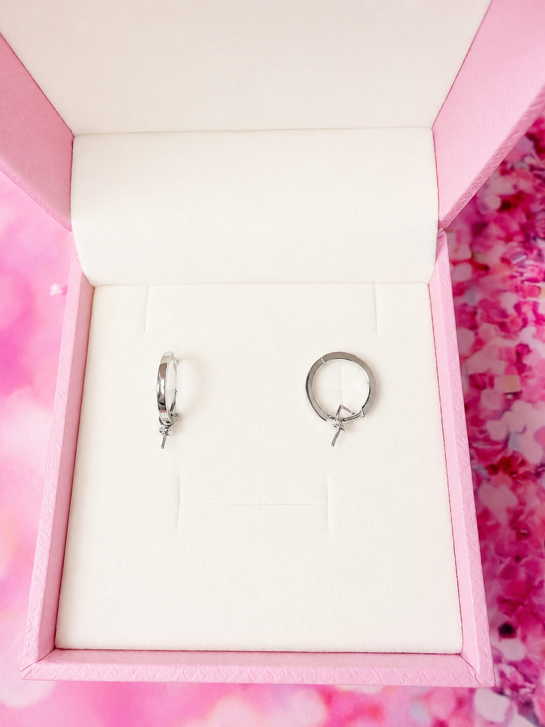 Sterling silver plain huggie earrings