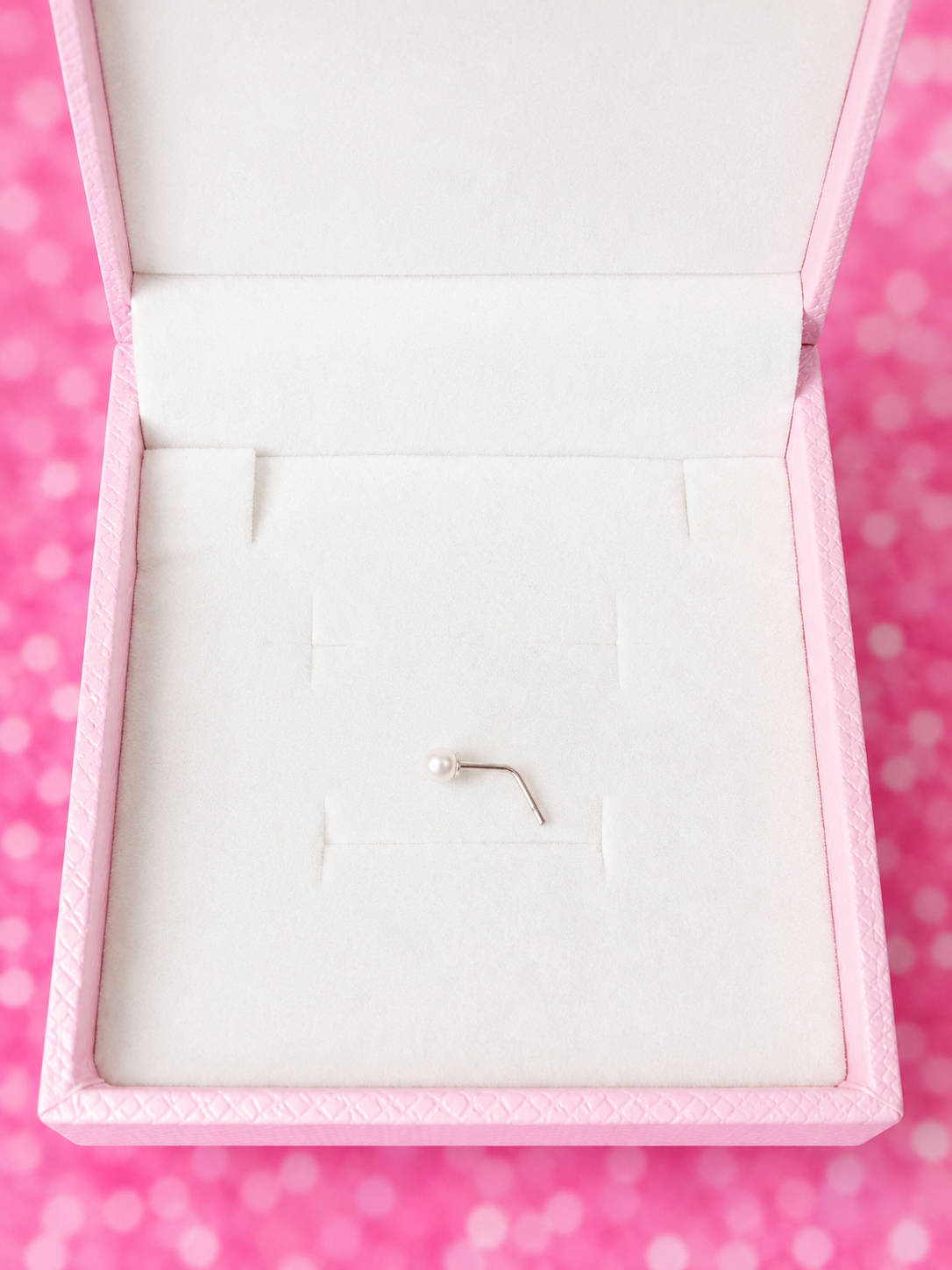 Classic lavender sterling silver nose stud