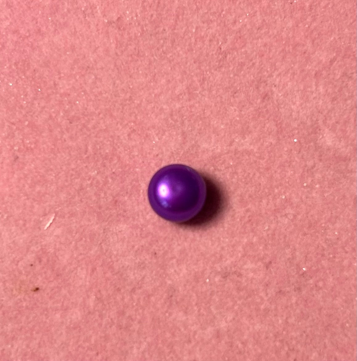 Purple 7mm button pearl