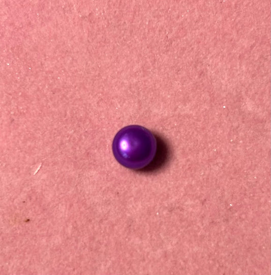 Purple 7mm button pearl