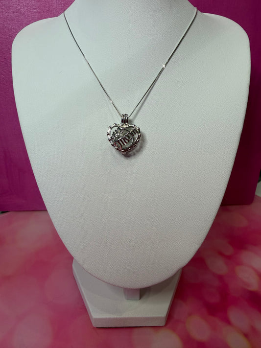 Sterling silver number 1 mum cage pendant