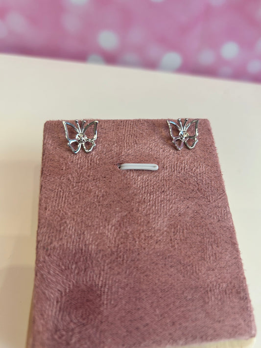 Sterling silver butterfly earrings