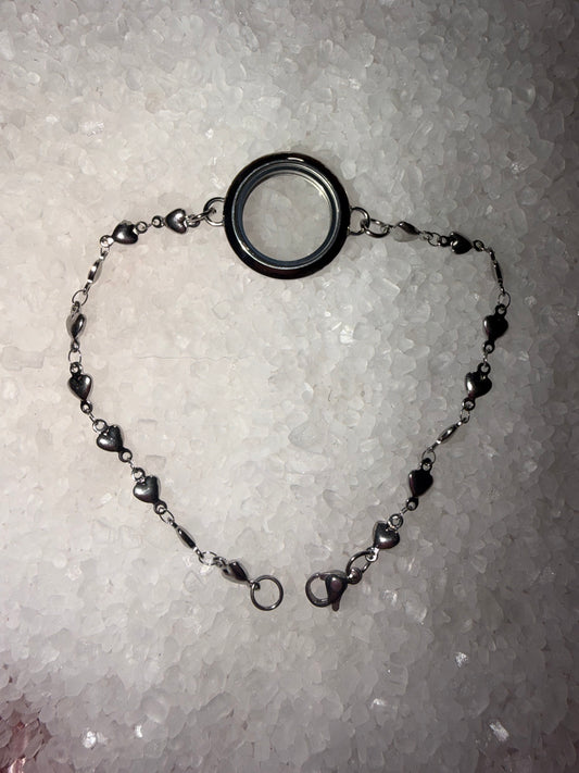 Love heart bracelet stainless steel locket