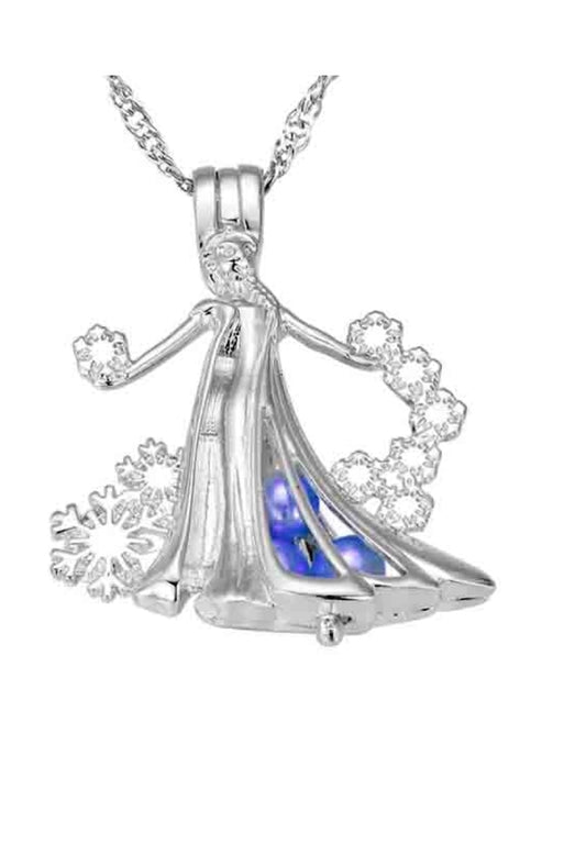Silver plated Elsa cage pendant