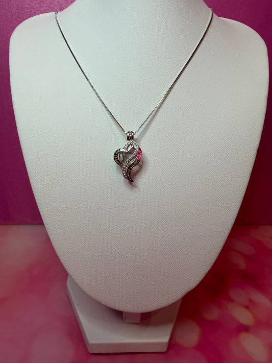 Sterling silver “Always my mother, forever my friend” cage pendant