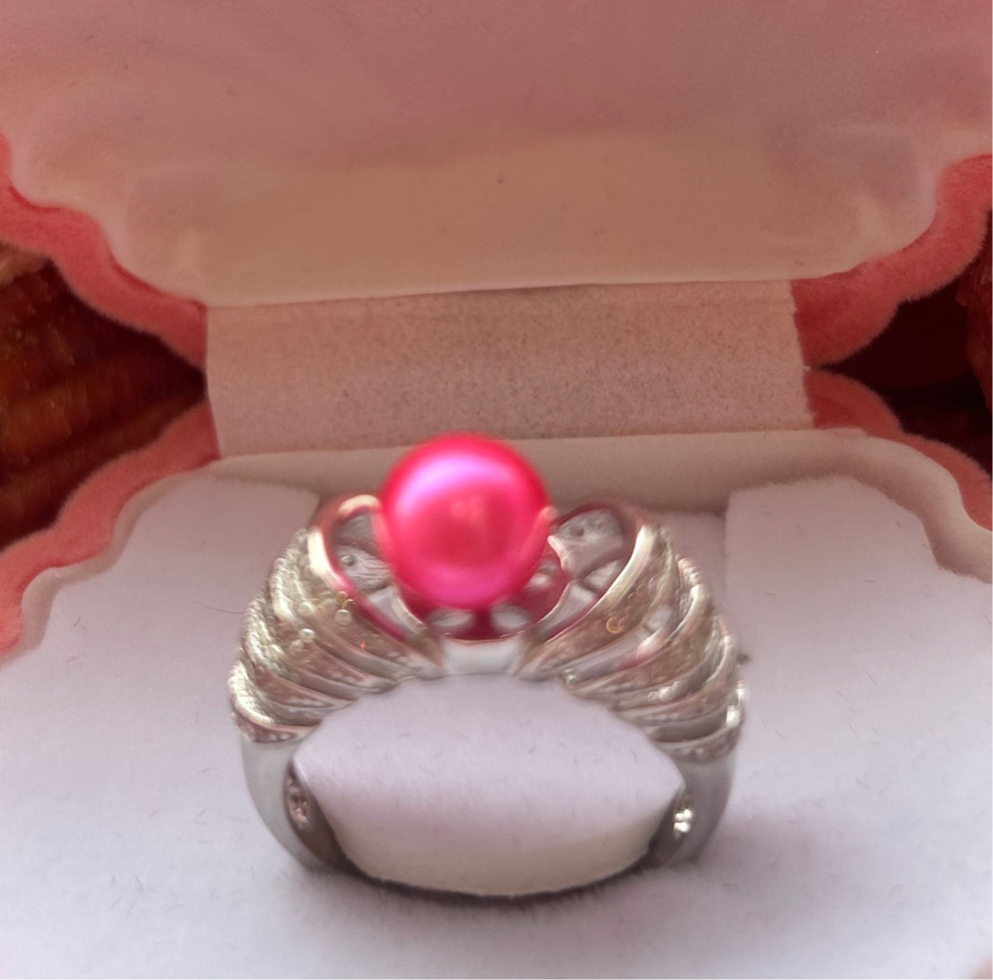 Sterling silver cubic zirconia four band fully adjustable ring