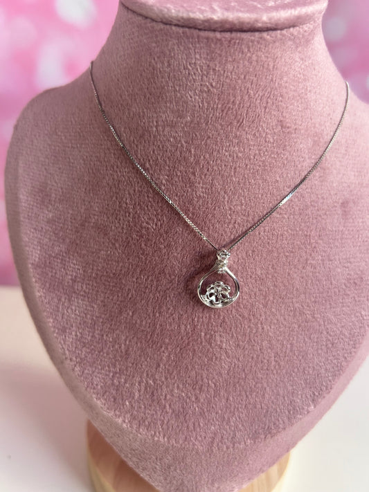 Sterling silver cubic zirconia small round mount