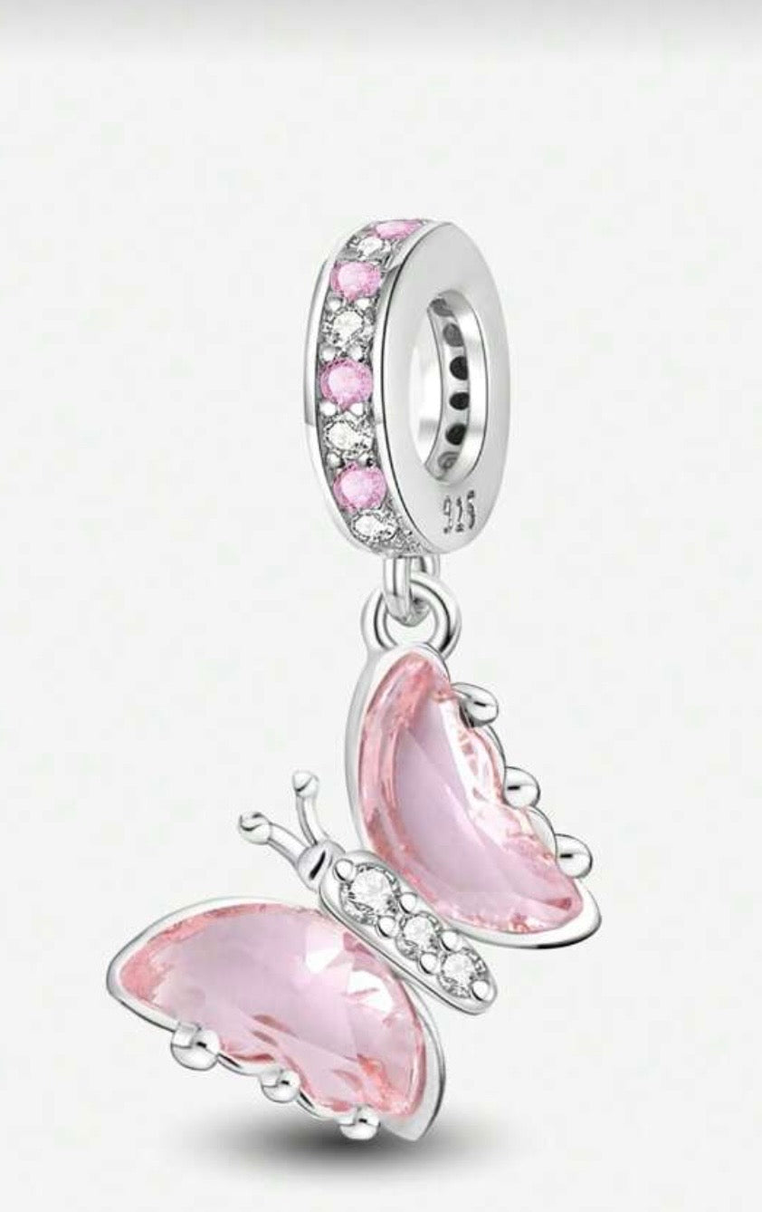 Sterling silver butterfly charm
