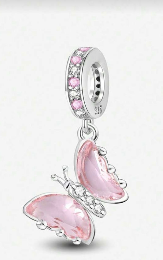 Sterling silver butterfly charm