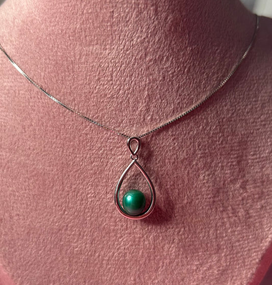 Sterling silver simple drop pendant