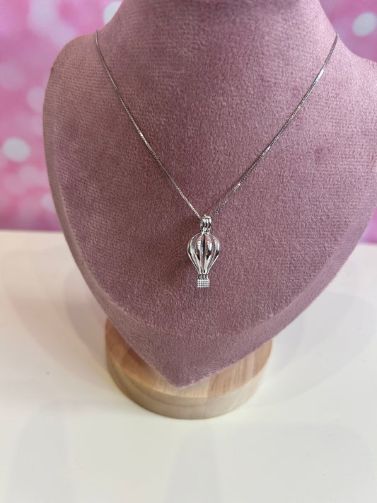 Sterling silver balloon cage pendant