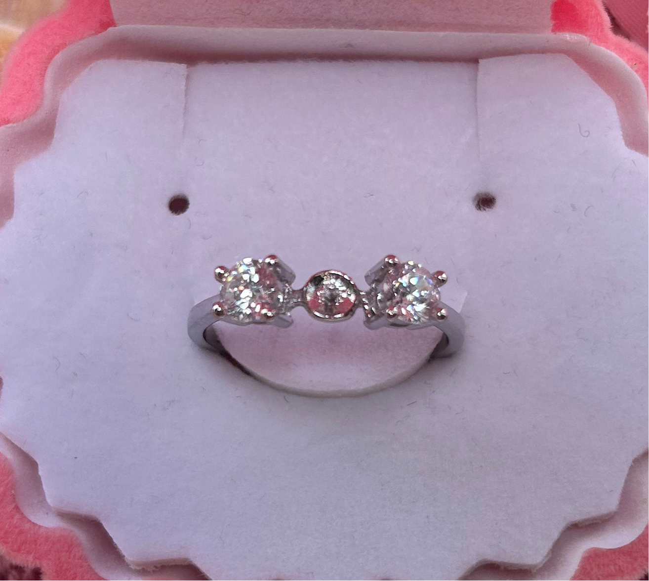 Size 6 sterling silver cubic zirconia ring