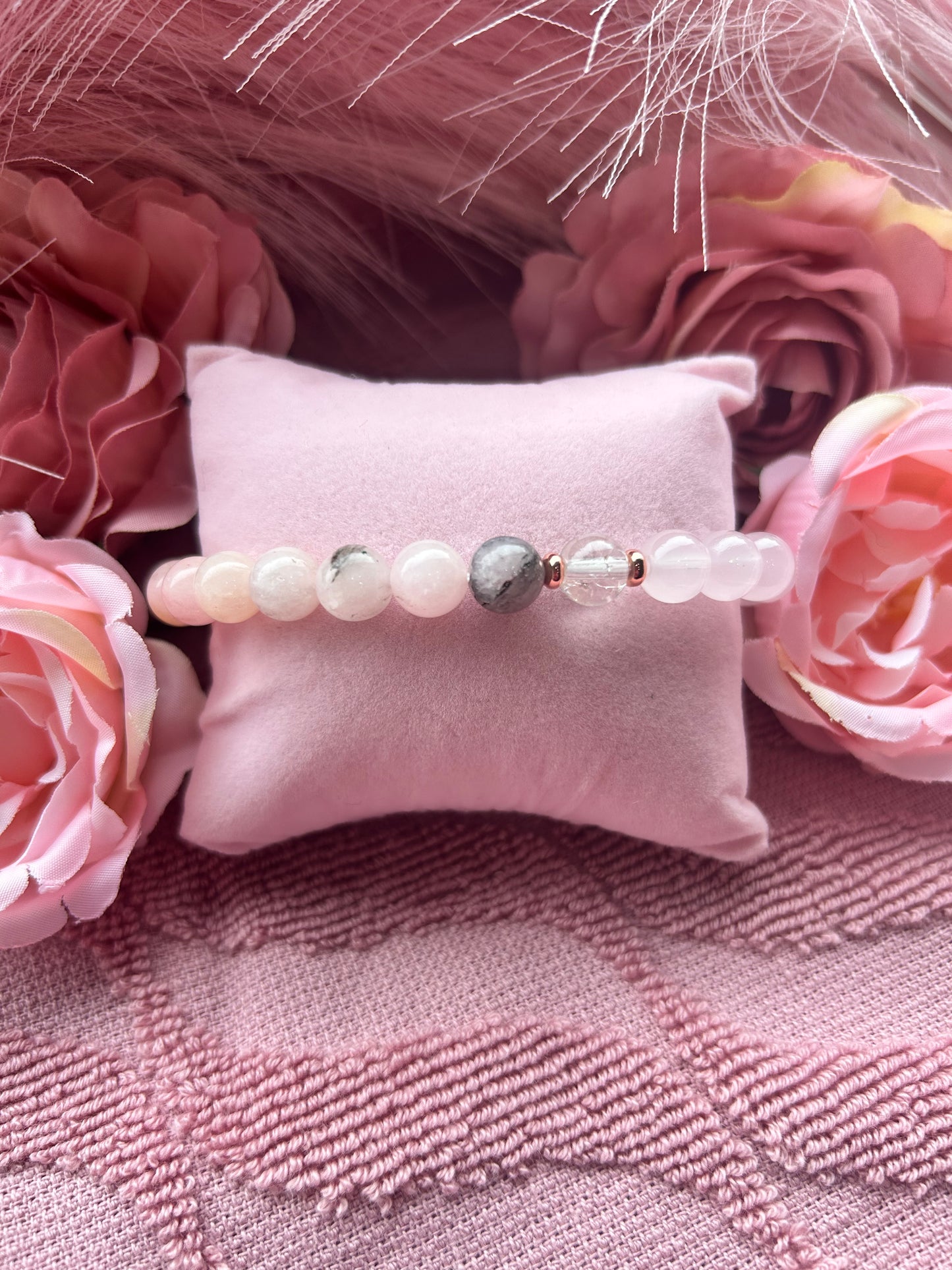 Serenity circle gemstone bracelet 8mm