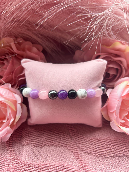 8mm anxiety gemstone bracelet