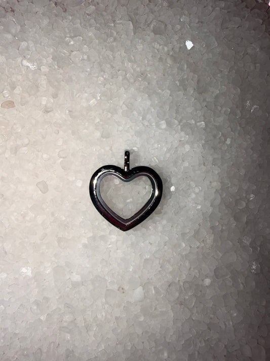 Stainless steel heart glass locket