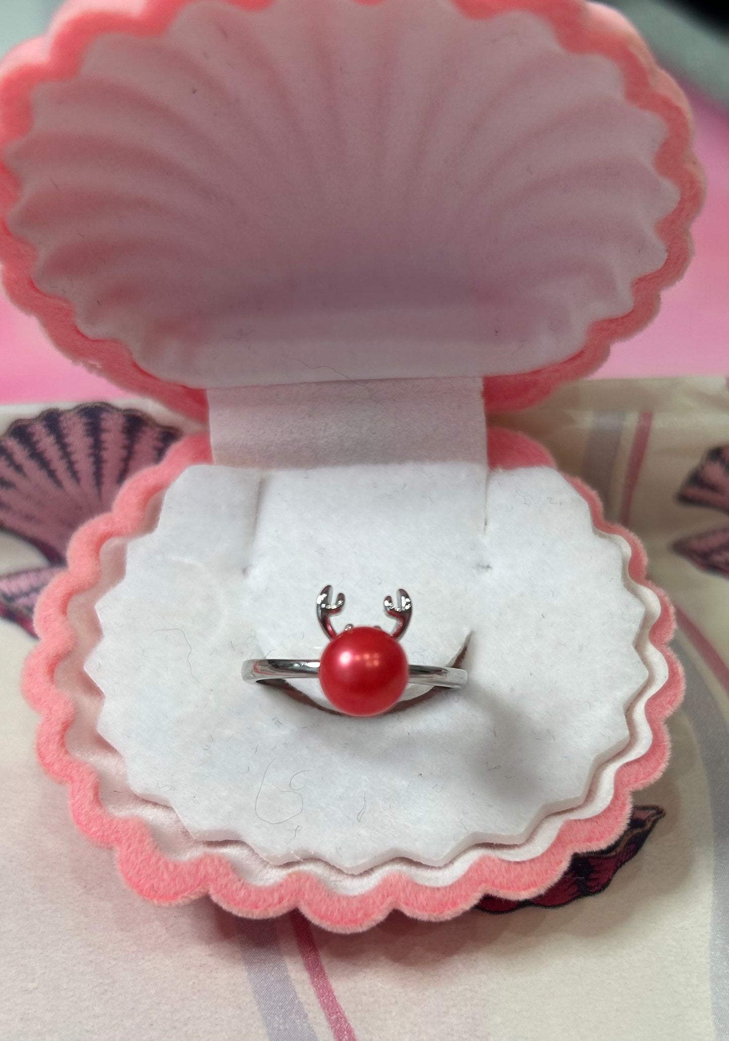 Sterling silver reindeer ring