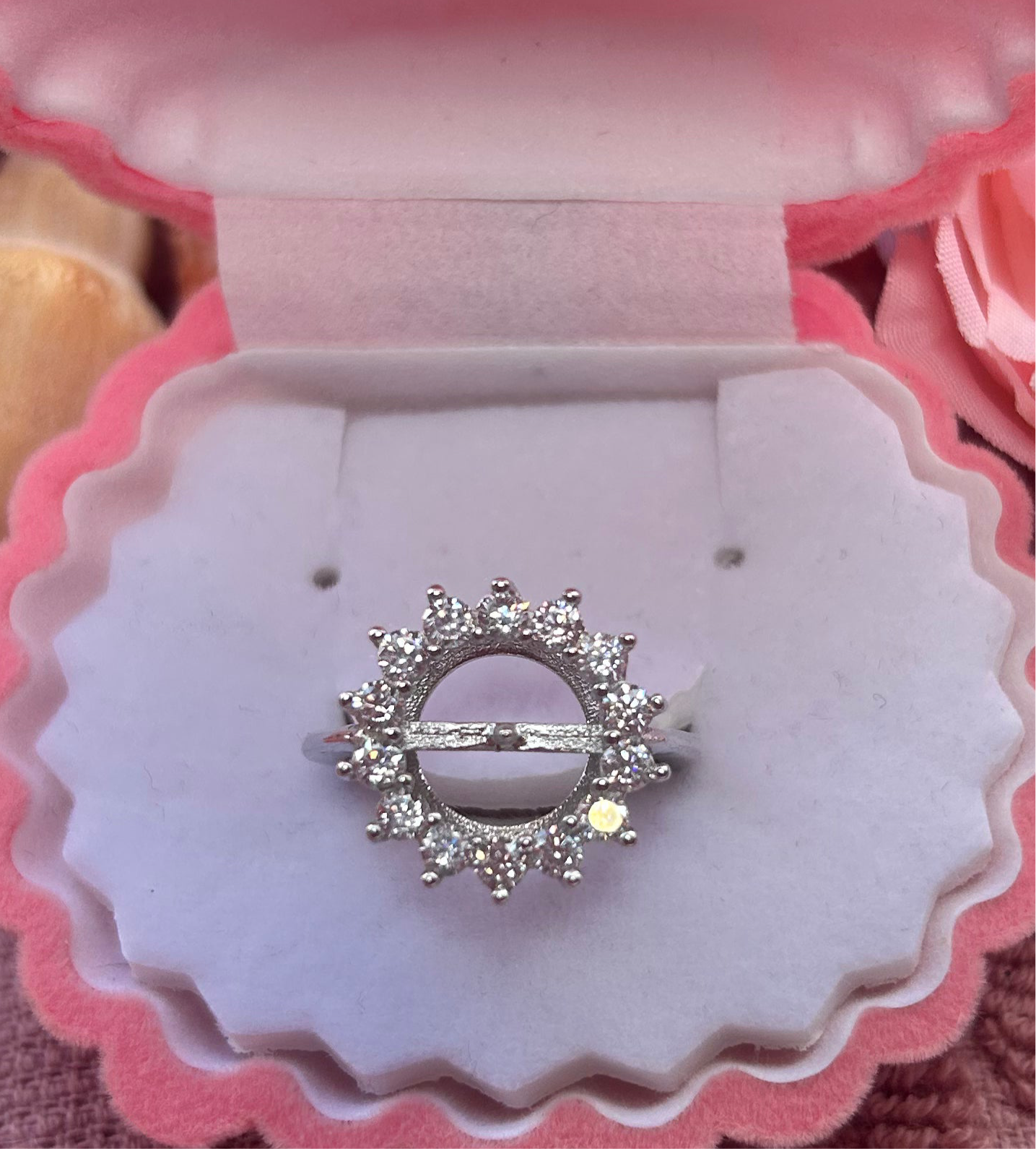 Size 5 sterling silver cubic zirconia ring