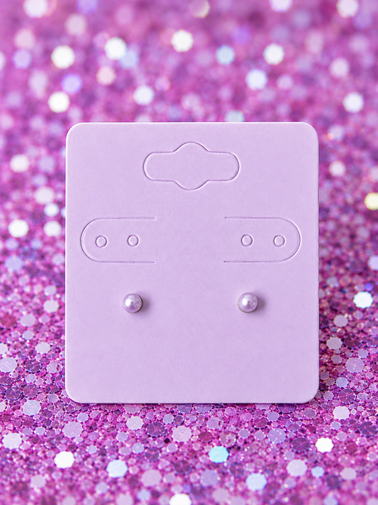 Classic lavender petite Pearl sterling silver studs