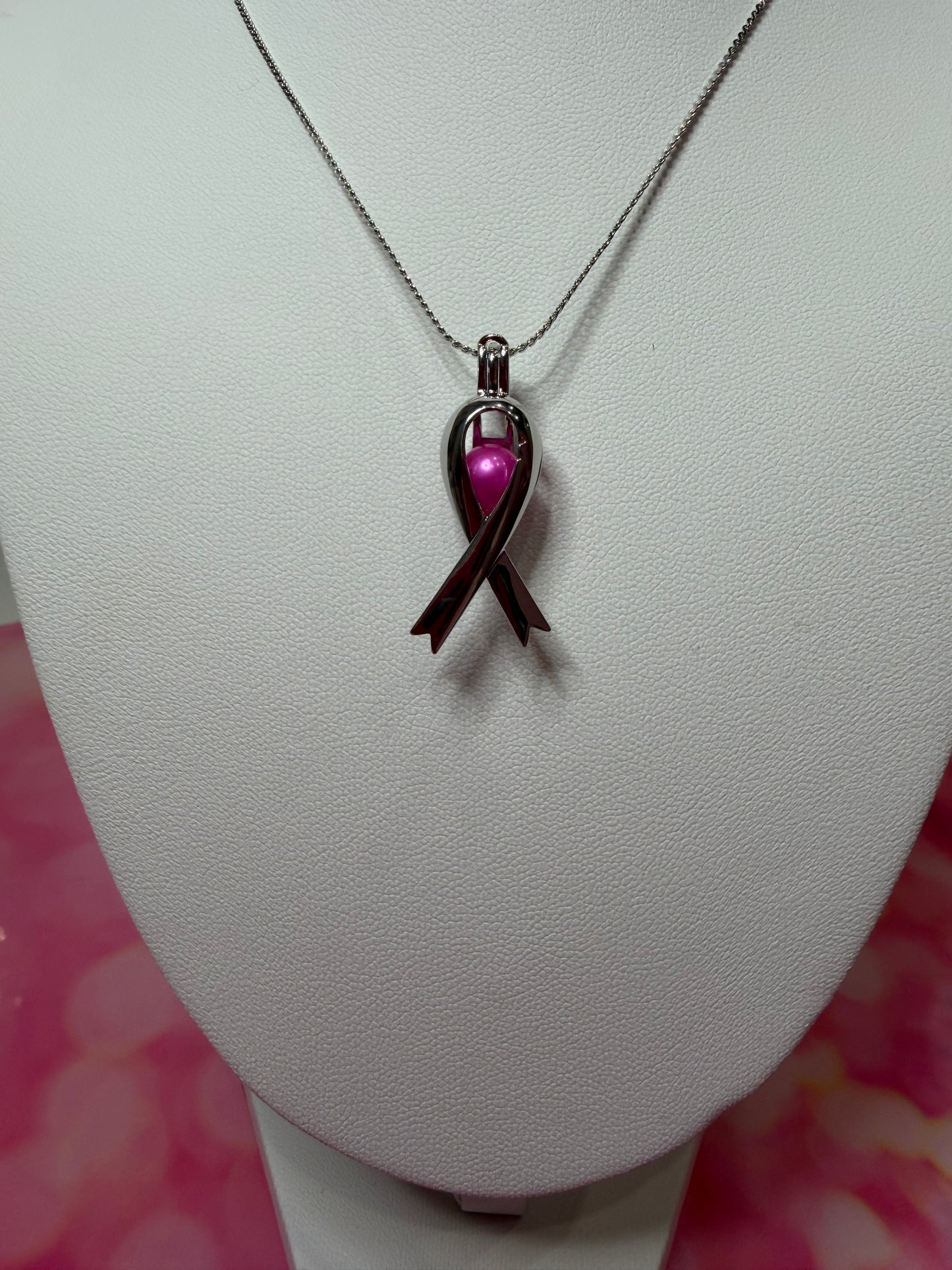 Silver plated support ribbon cage