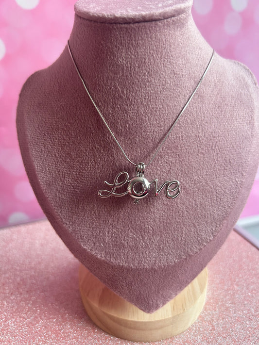 Silver plated love cage pendant