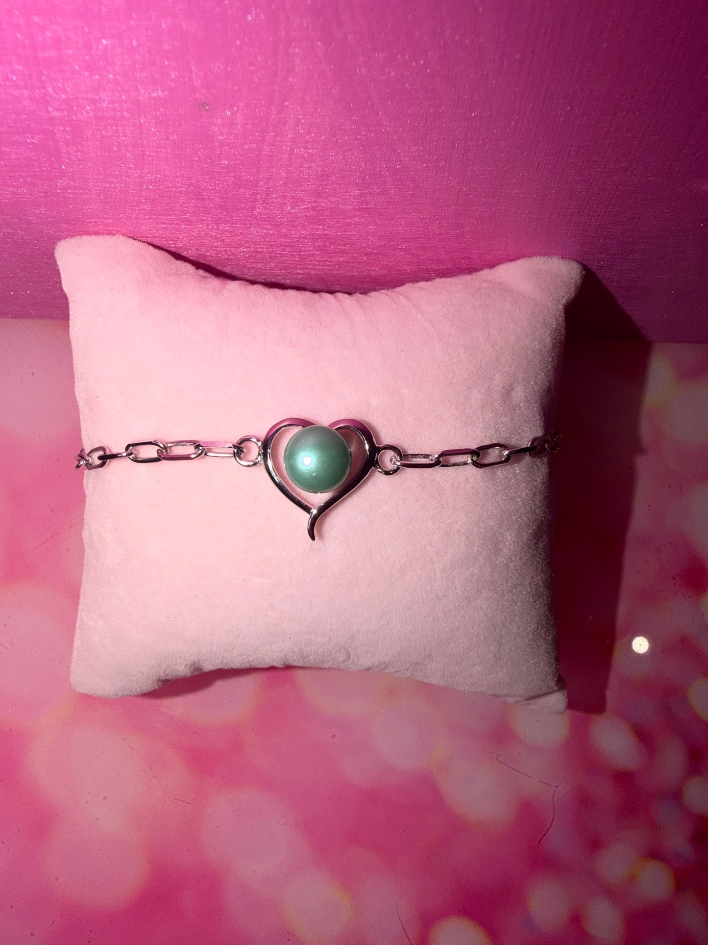 Sterling silver heart bracelet