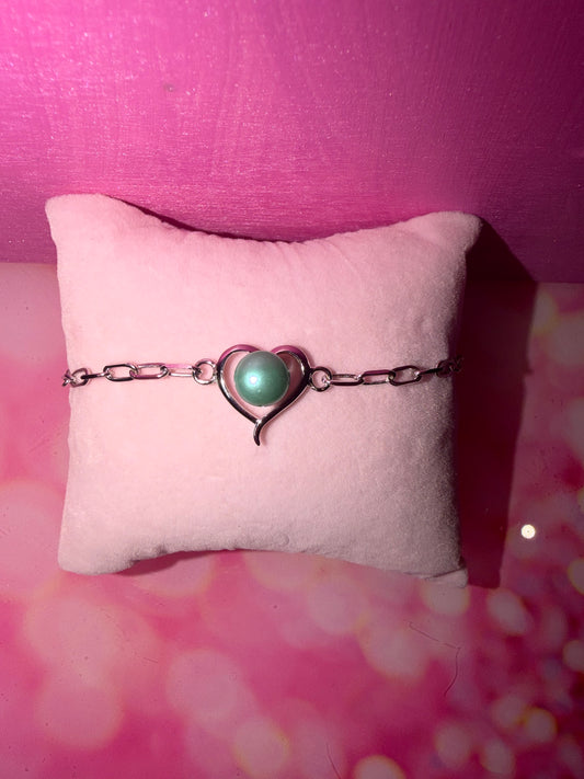 Sterling silver heart bracelet