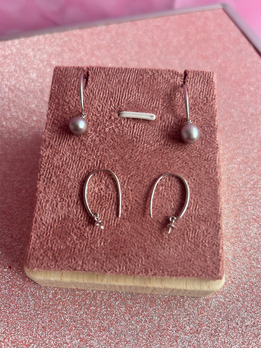 Sterling silver hoop dangle