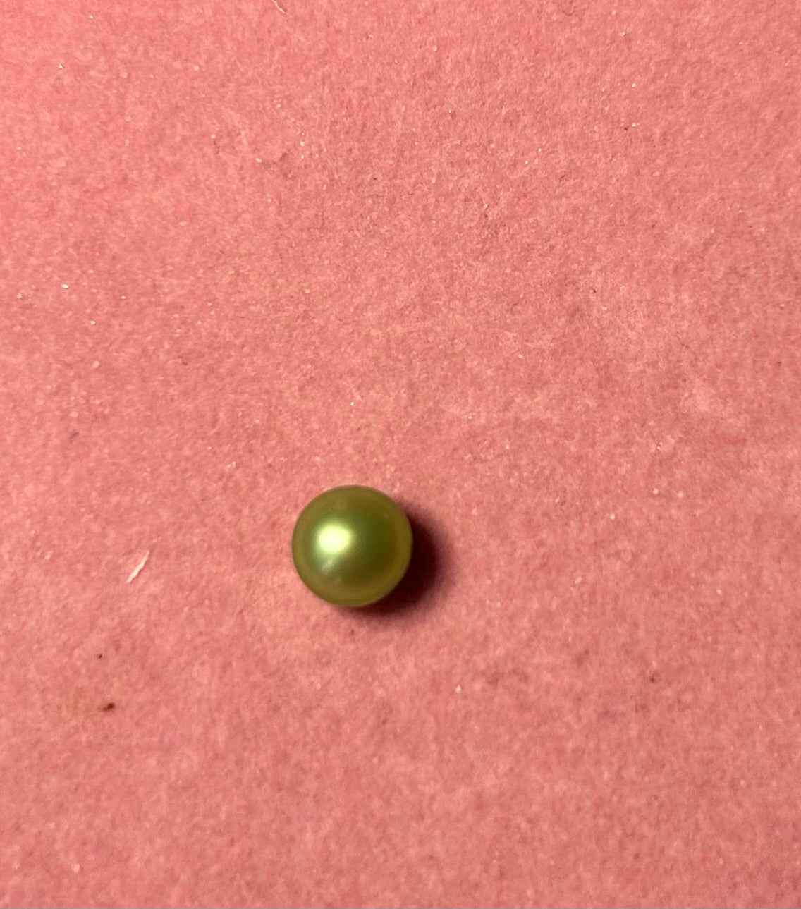 Lime green 7mm button pearl