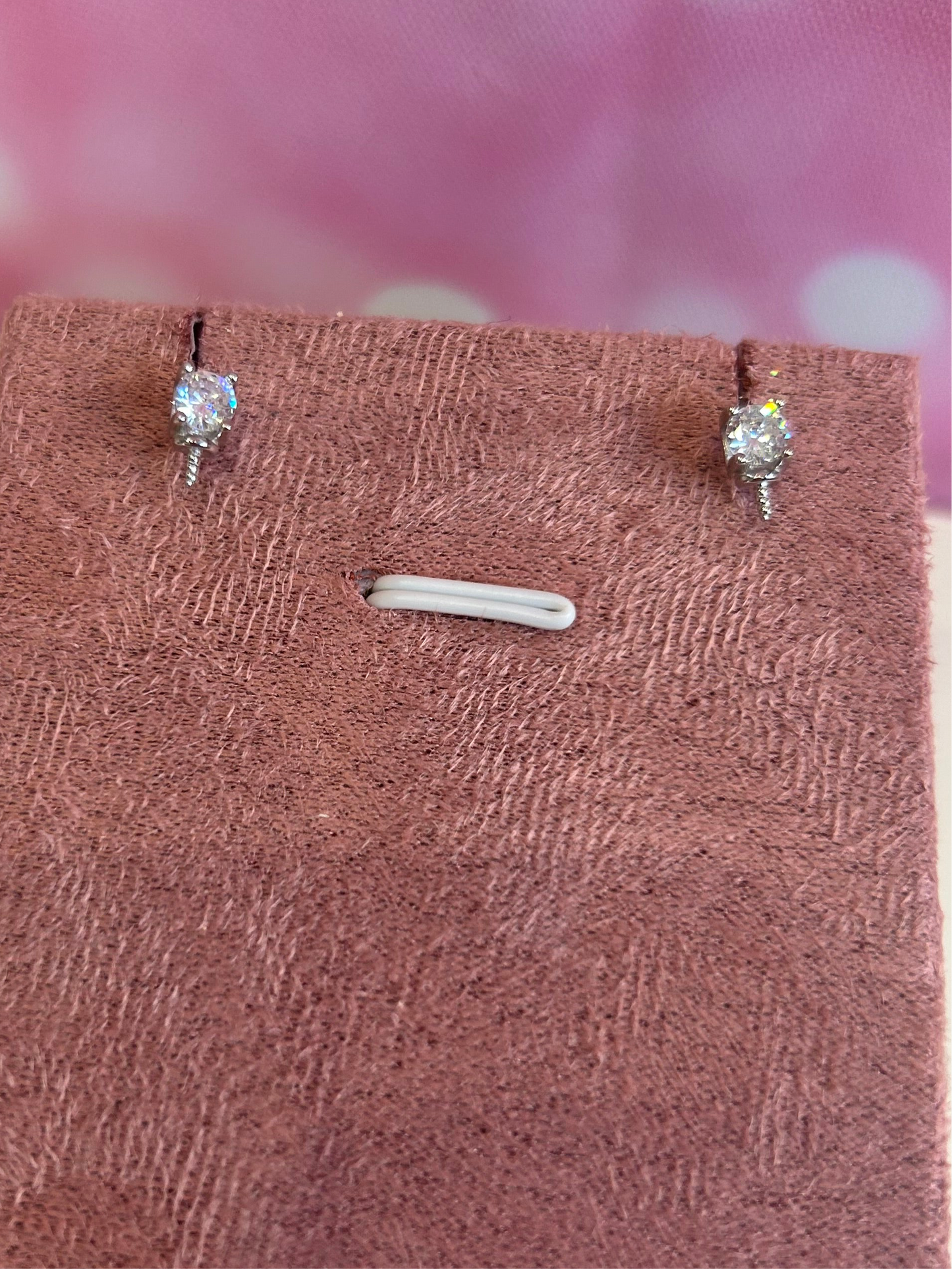 Sterling silver cubic zirconia simple drop earrings