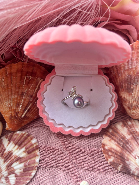 Sterling silver simple butterfly fully adjustable ring
