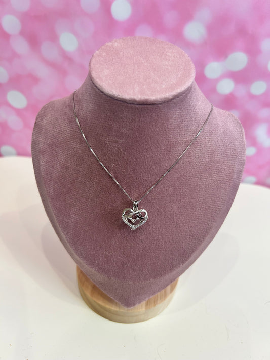 Sterling silver infinity heart cage