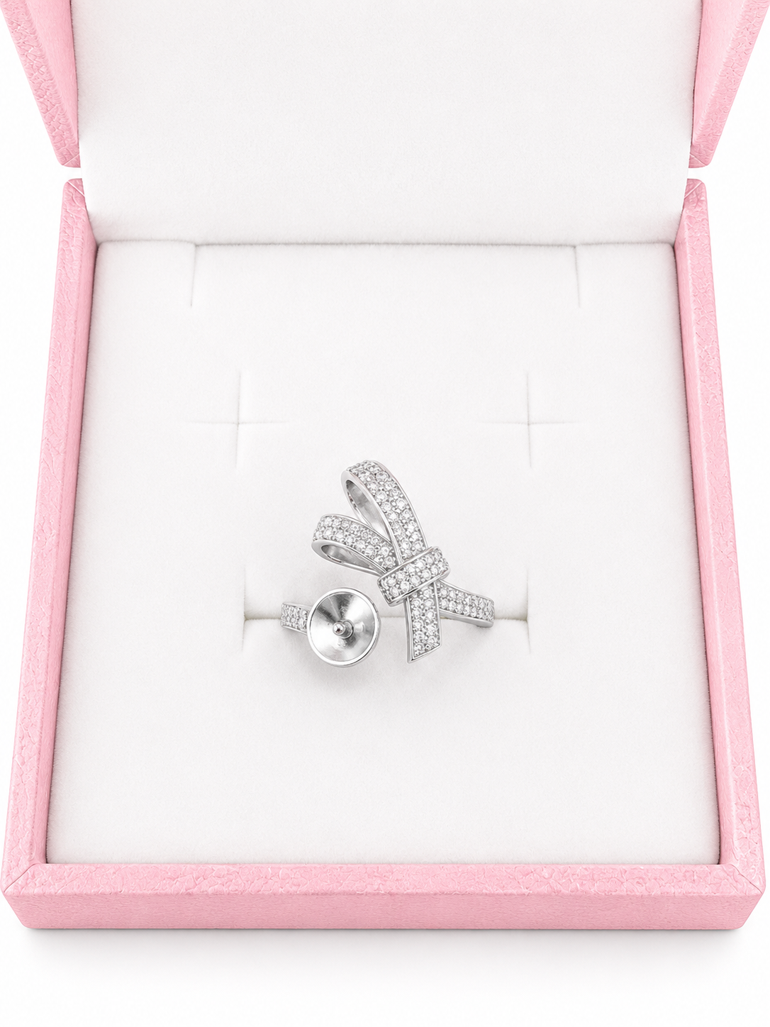 Sterling silver side bow ring
