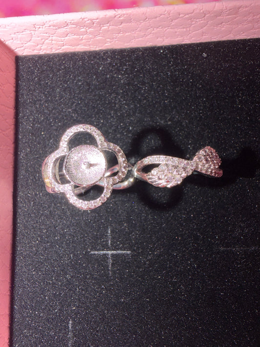 Sterling silver double ring