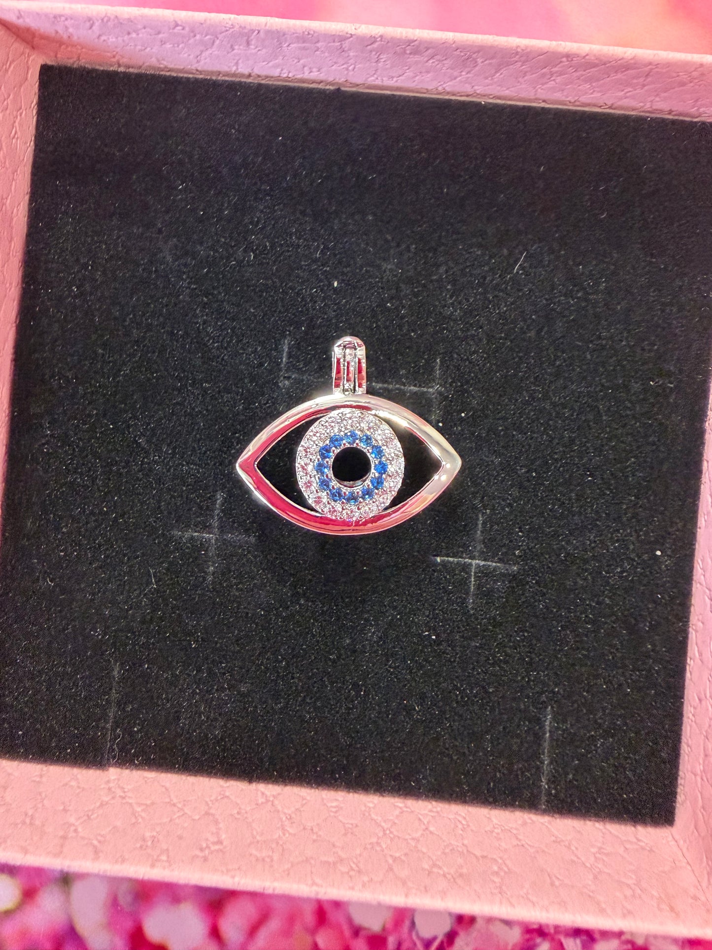 Silver plated lucky eye cage