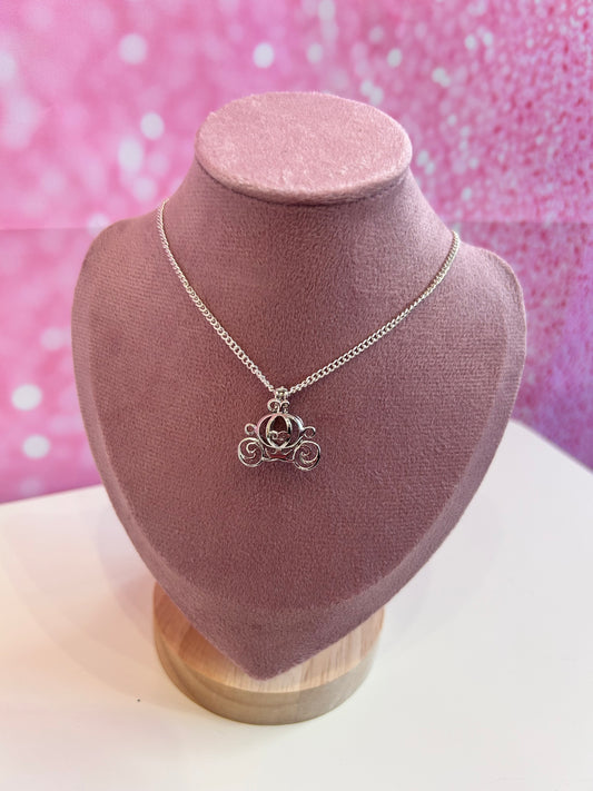 Silver plated Cinderella cage pendant