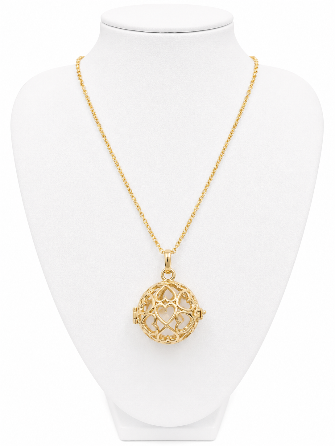 Plated covered in hearts Edison cage in gold