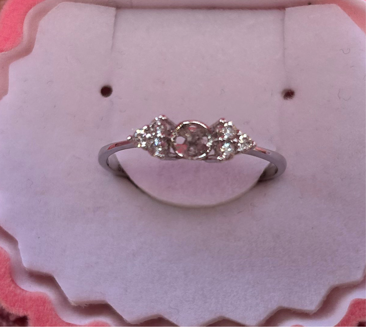 Size 9 sterling silver cubic zirconia ring